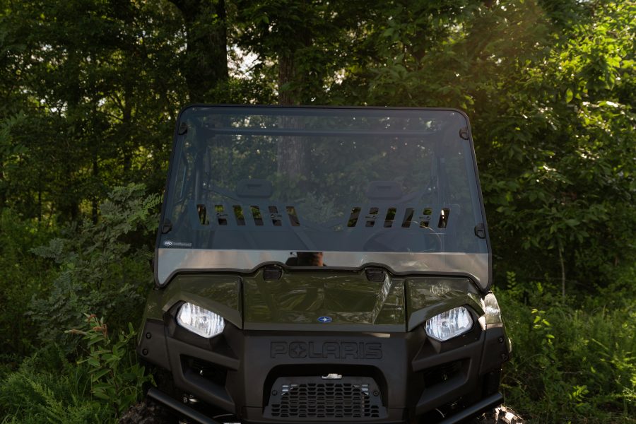 Ranger XP800 & 570 Full-Size Windshield •Fits 2010-2014 XP 800 and Crew •2010-2016 800 6X6 •2016-Up Full Size 570 (round tube)